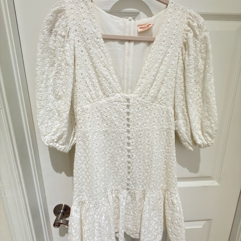 Showpo Ivory Eyelet Dress